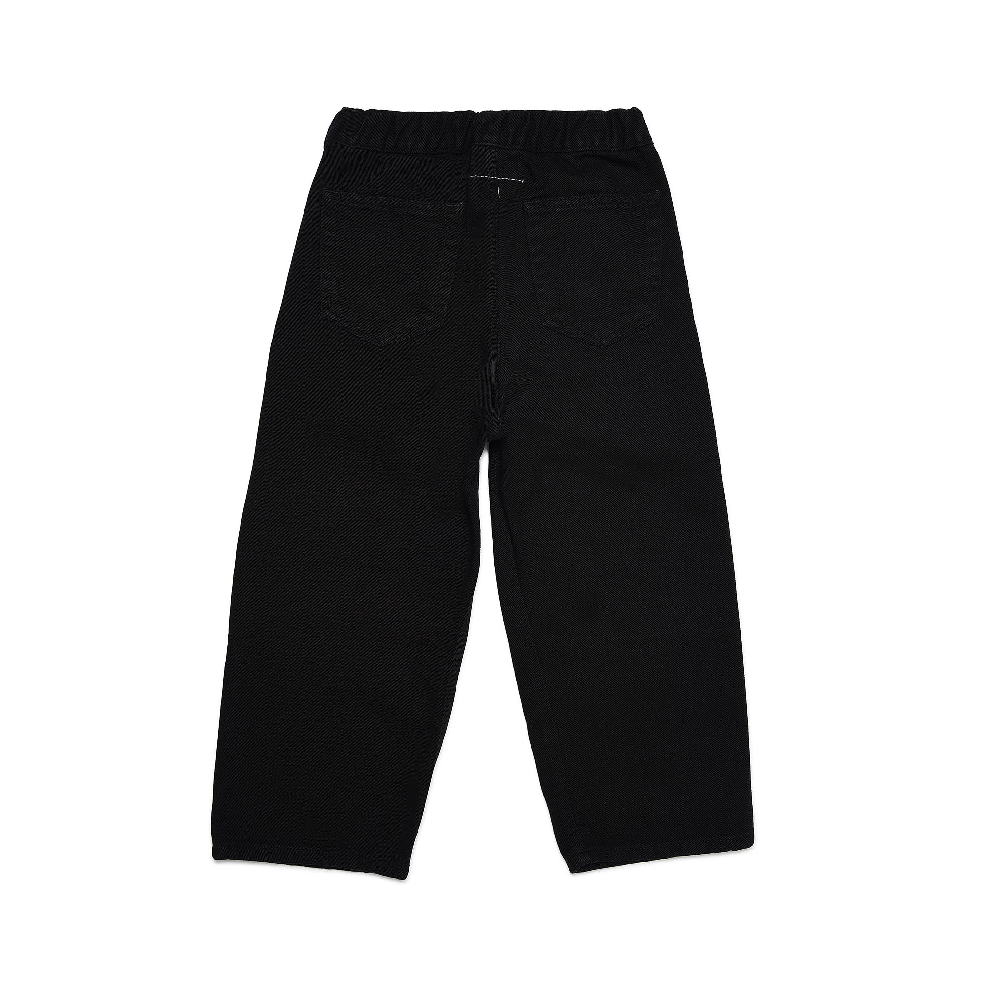 Boys & Girls Black Cotton Trousers