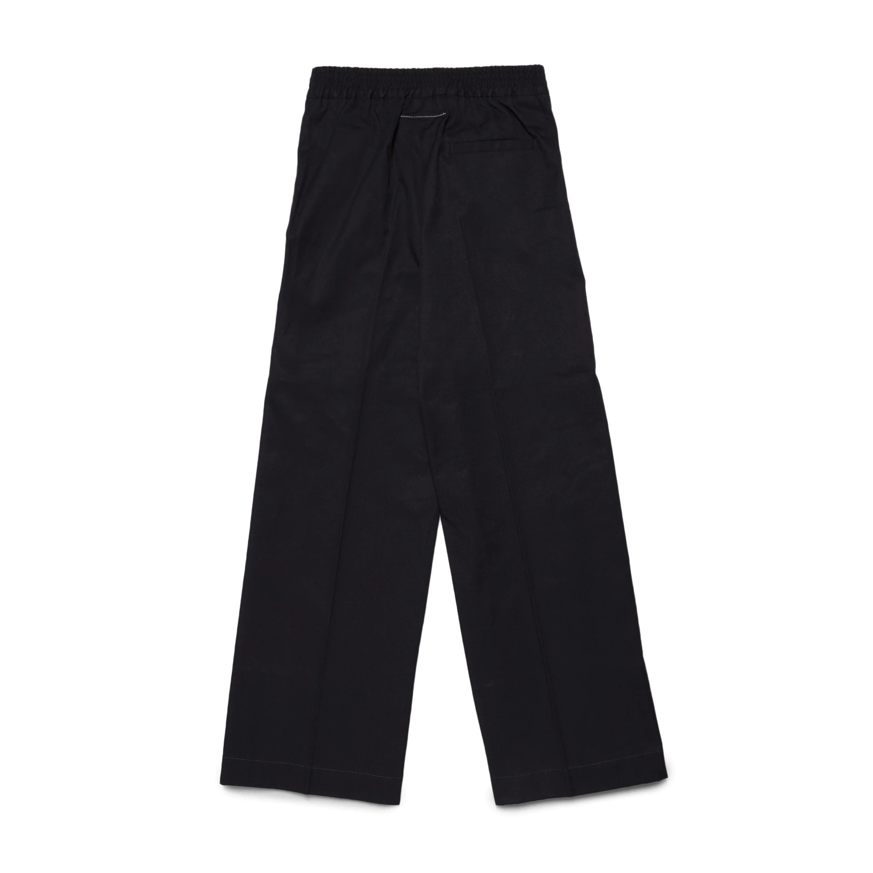 Girls Black Logo Cotton Trousers