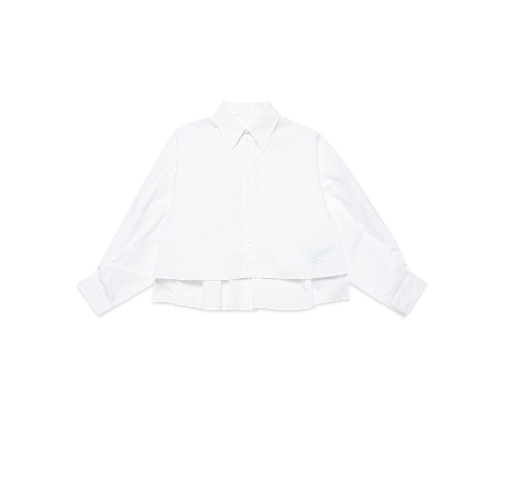 Girls White Cotton Shirt