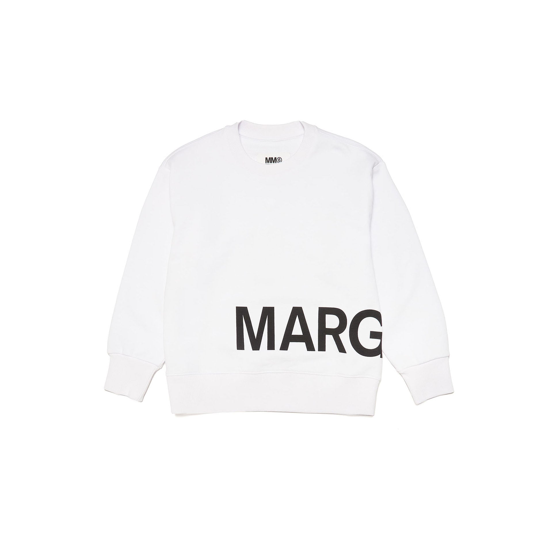Boys & Girls White Logo Cotton Sweatshirt