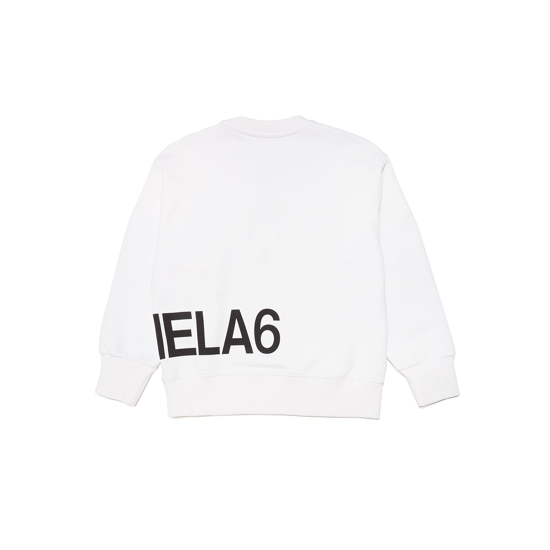 Boys & Girls White Logo Cotton Sweatshirt
