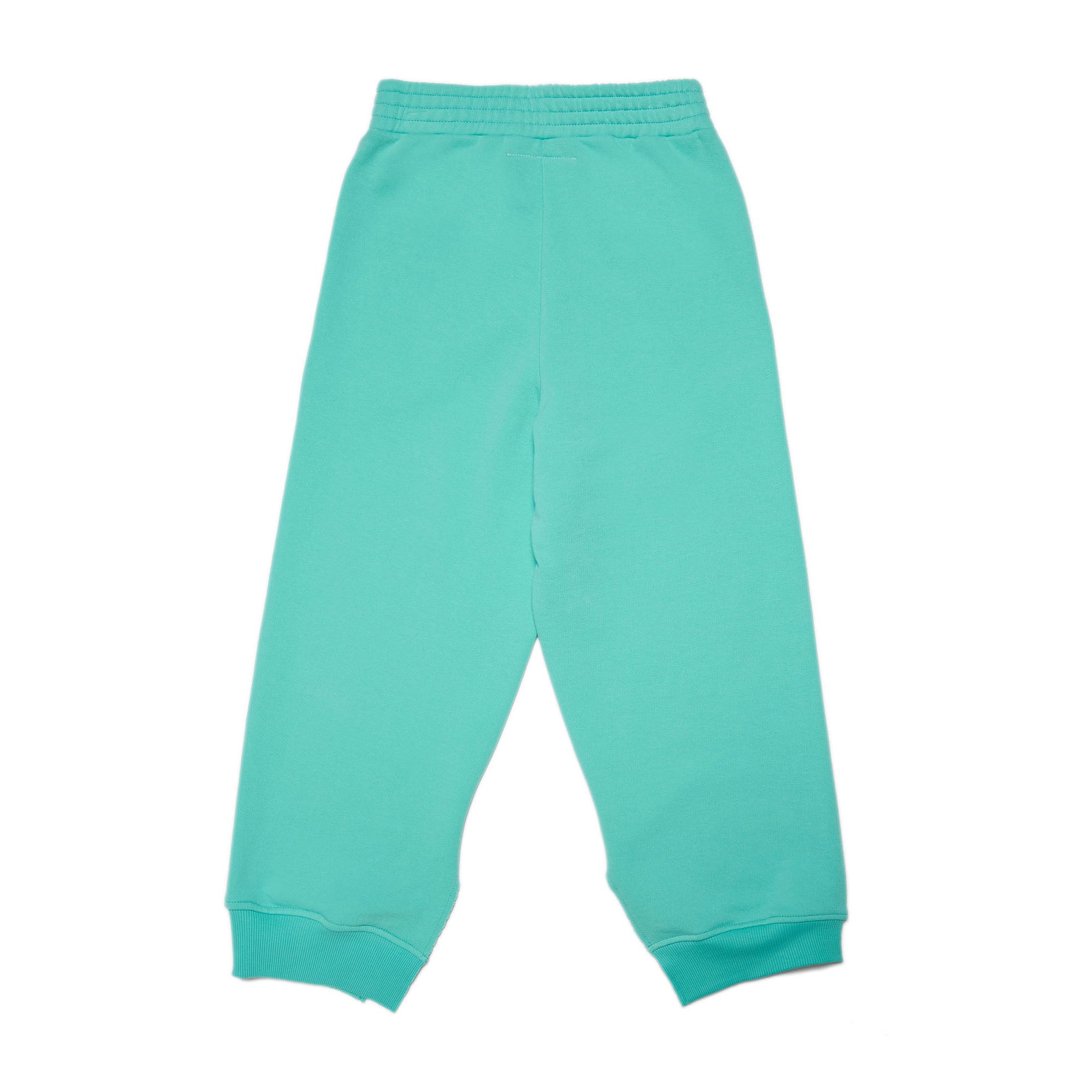 Boys & Girls Green Logo Cotton Trousers