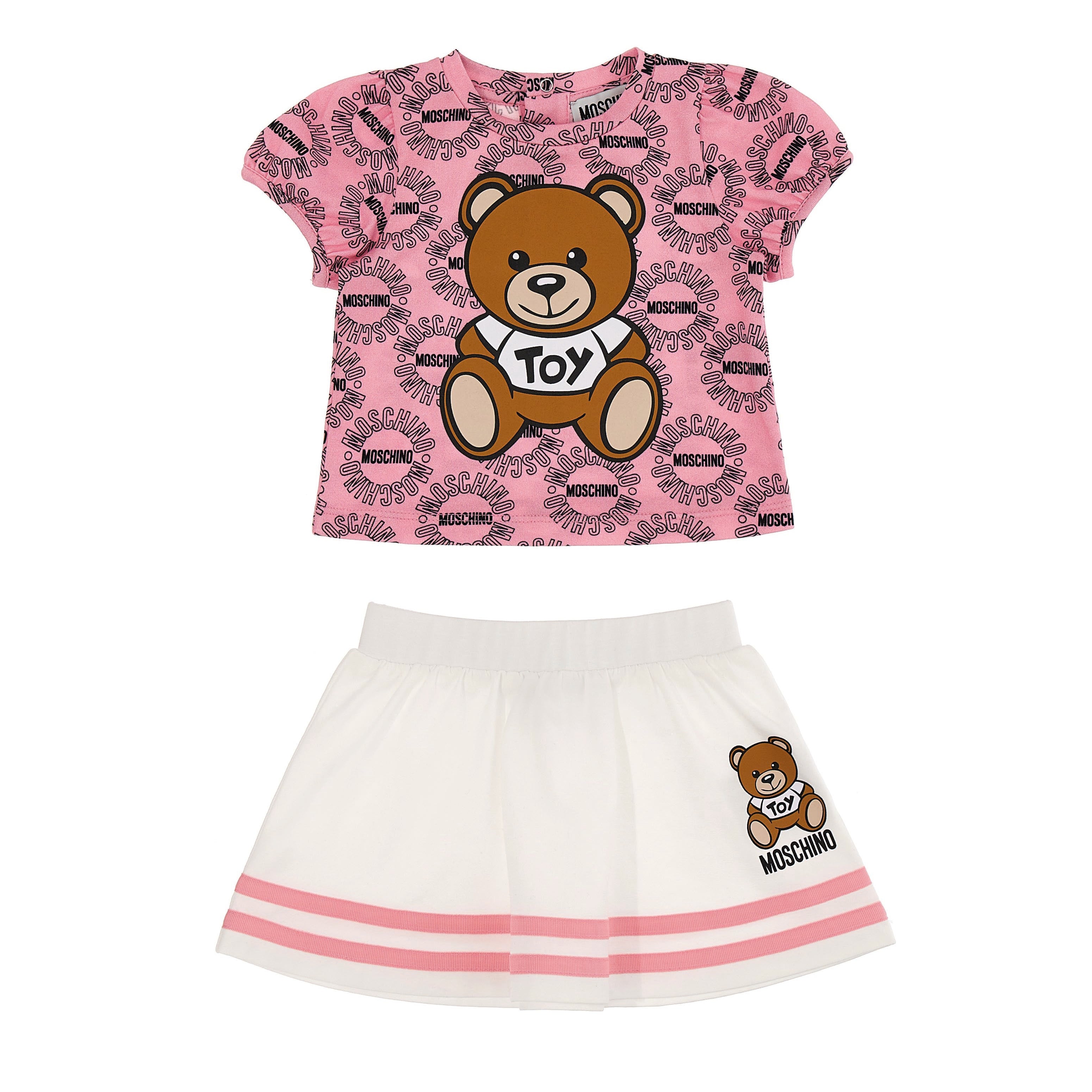 Baby Girls Pink Teddy Cotton Sets