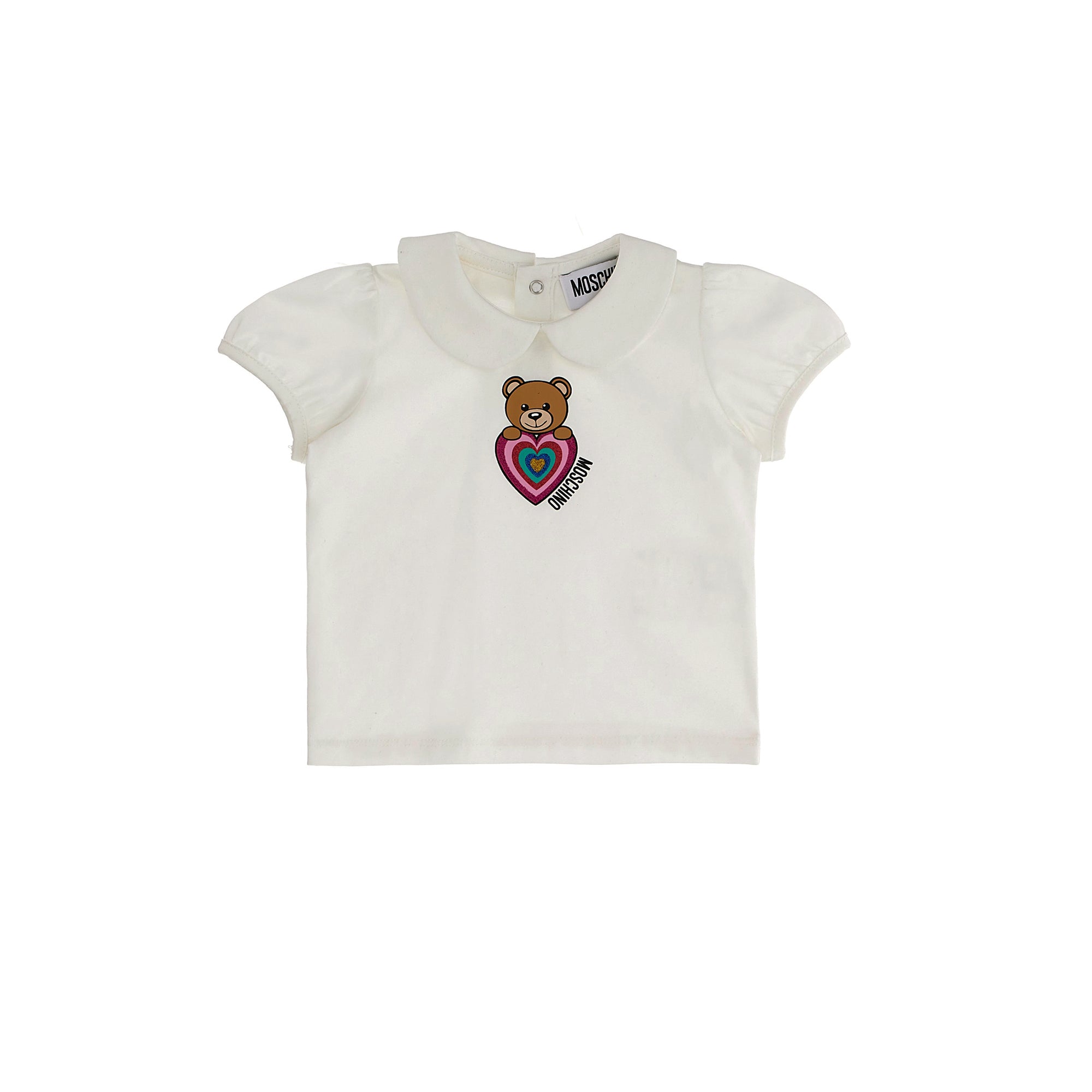 Baby Girls White Cotton T-Shirt