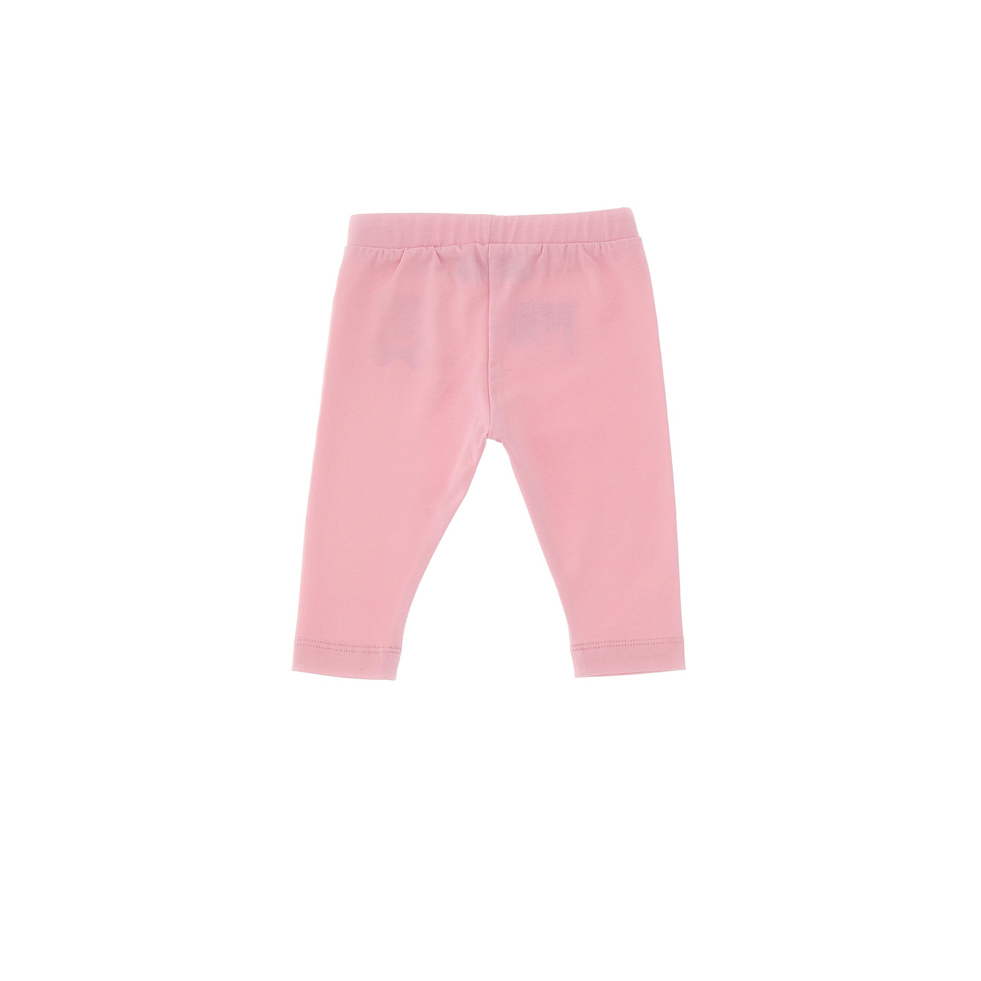 Baby Girls Pink Logo Cotton Leggings