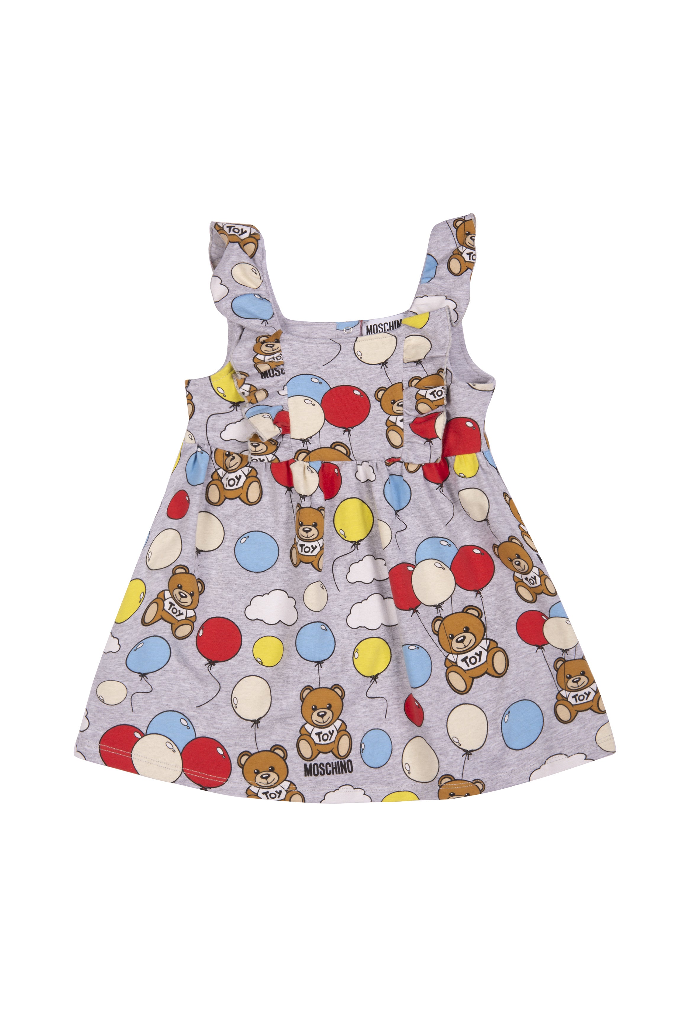 Baby Girls Grey Balloon Cotton Dress
