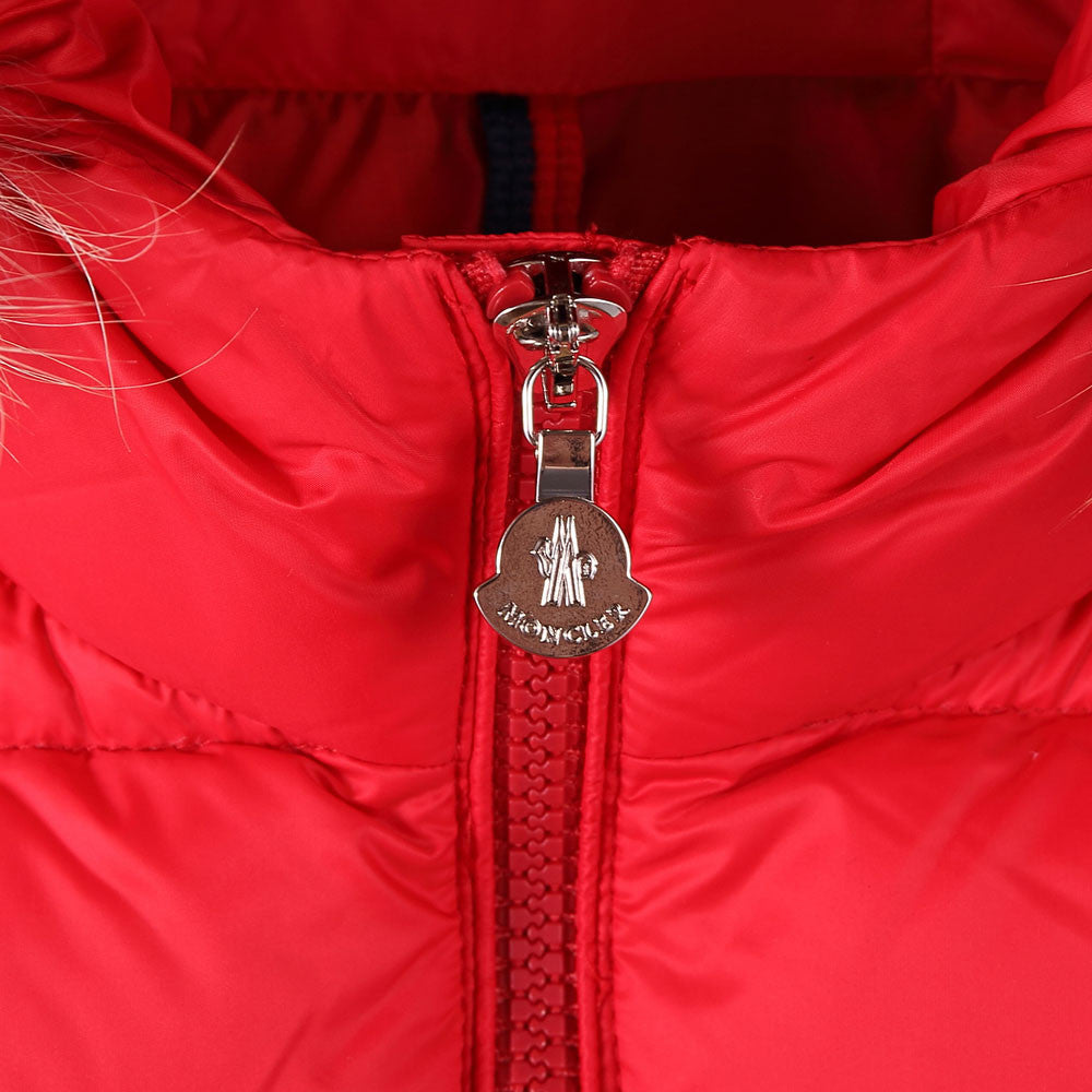 Girls Red Fur Trims Hooded 'Dorist'Padded Down Jacket - CÉMAROSE | Children's Fashion Store - 3