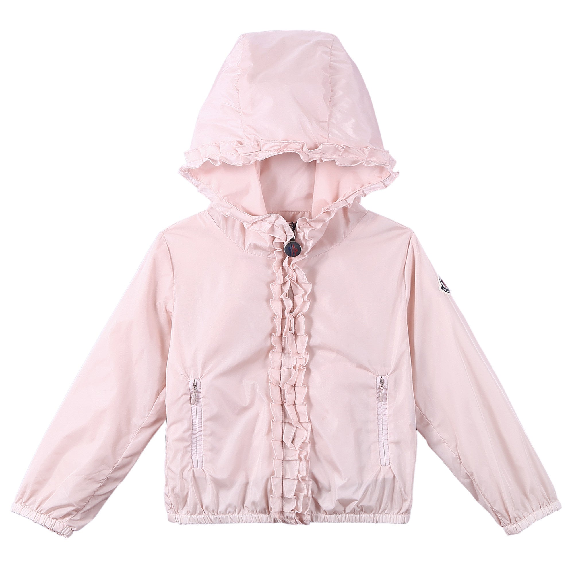 Baby Girls Bright Pink Frilly Hooded 'Darma' Zip-Up Tops - CÉMAROSE | Children's Fashion Store - 1