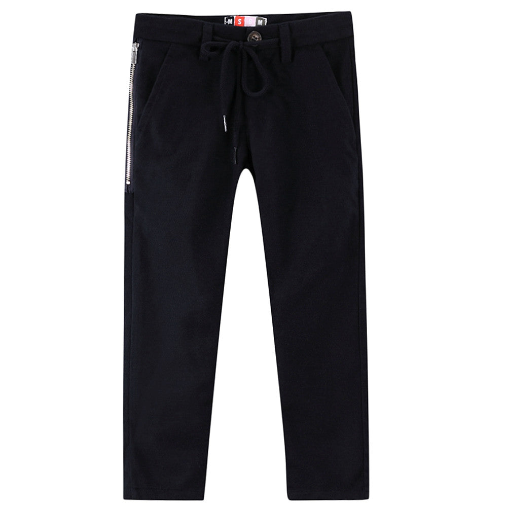 Boys Navy Blue Jersey Trouser - CÉMAROSE | Children's Fashion Store - 1
