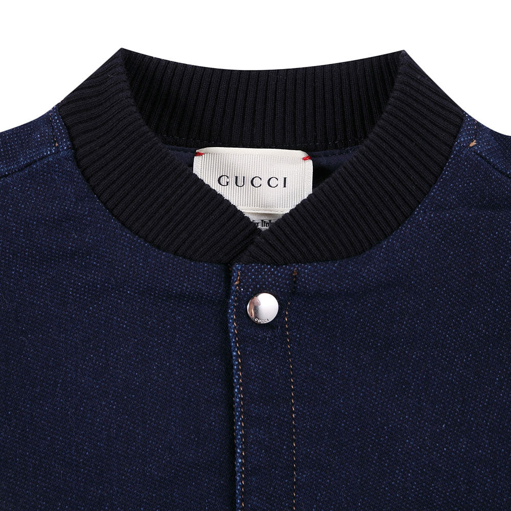 Baby Boys Navy Blue Ribbed Cotton Jacket - CÉMAROSE | Children's Fashion Store - 3