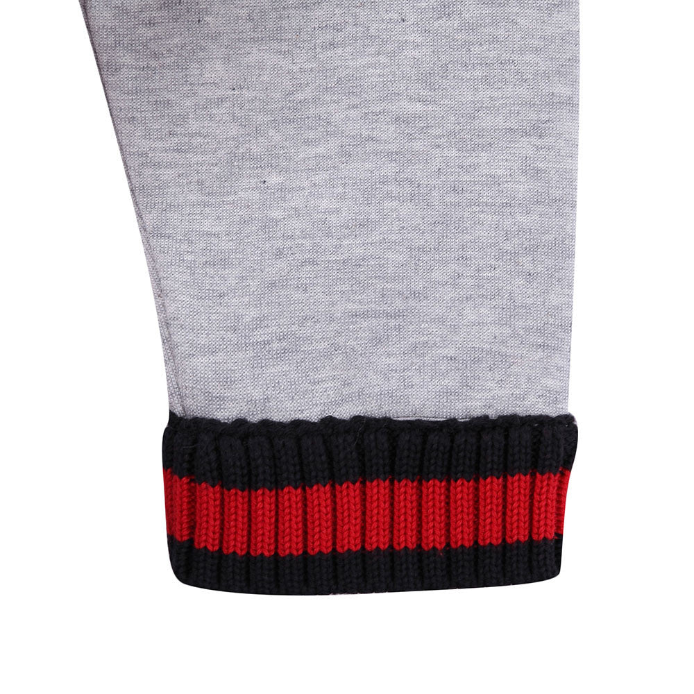 Baby Girls Light Grey Knitted Flower Trims Sweater - CÉMAROSE | Children's Fashion Store - 5
