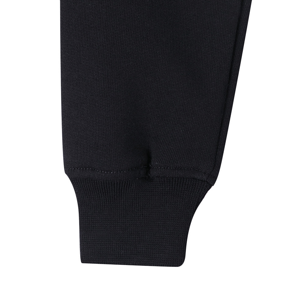 Girls Black Rib Cuffs Cotton Sweatshirt - CÉMAROSE | Children's Fashion Store - 4