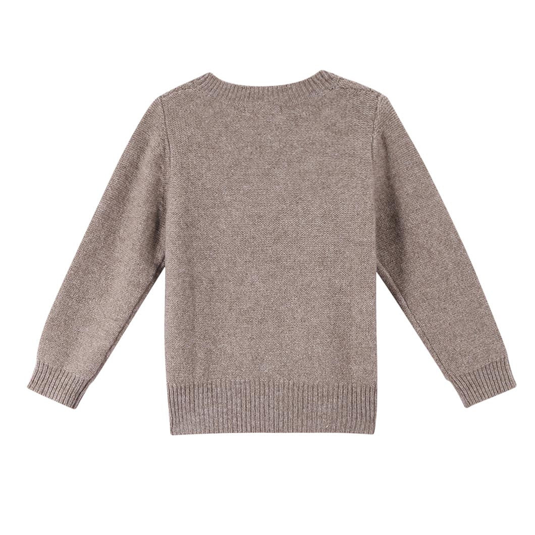 Boys & Girls Grey Wool Knitted Sweater - CÉMAROSE | Children's Fashion Store - 2