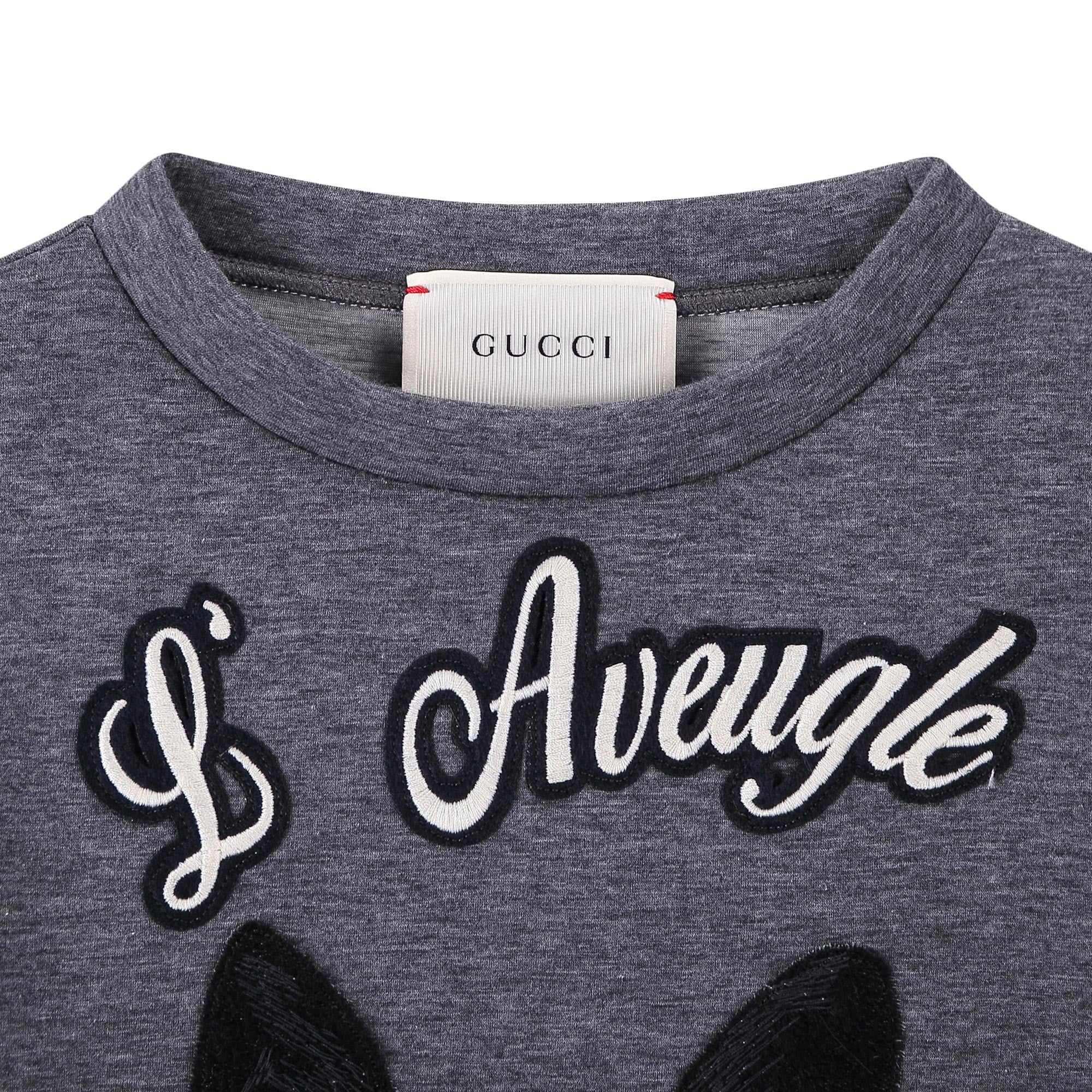 Boys Dark Grey Dog Printed Trims Cotton Sweatshirt - CÉMAROSE | Children's Fashion Store - 3