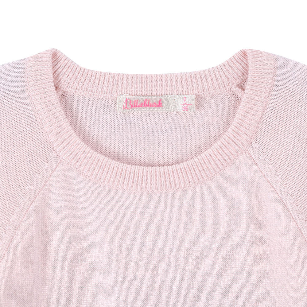Baby Girls Pale Pink Knitted Dress - CÉMAROSE | Children's Fashion Store - 3
