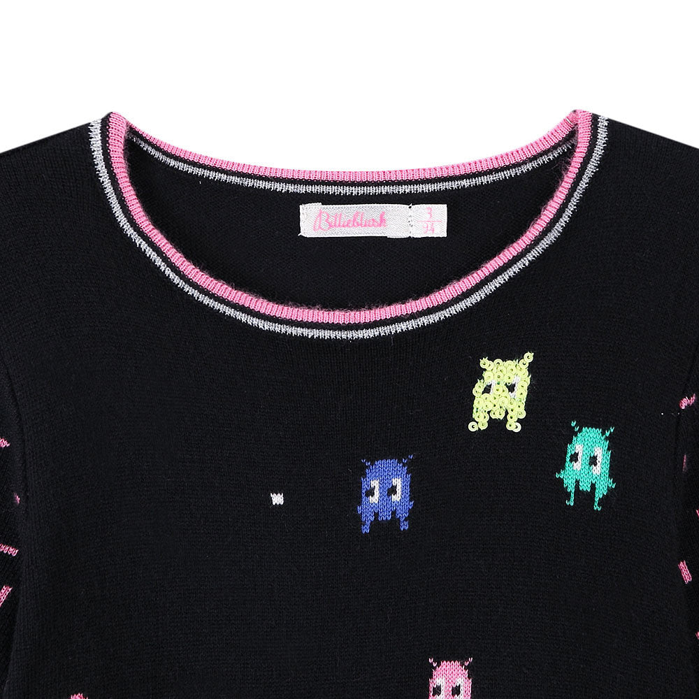 Girls Multicolor Striped Knitted Jersey Dress - CÉMAROSE | Children's Fashion Store - 3