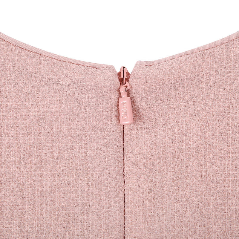 Girls Pink Lace Trims Rib Cuffs Dress - CÉMAROSE | Children's Fashion Store - 7
