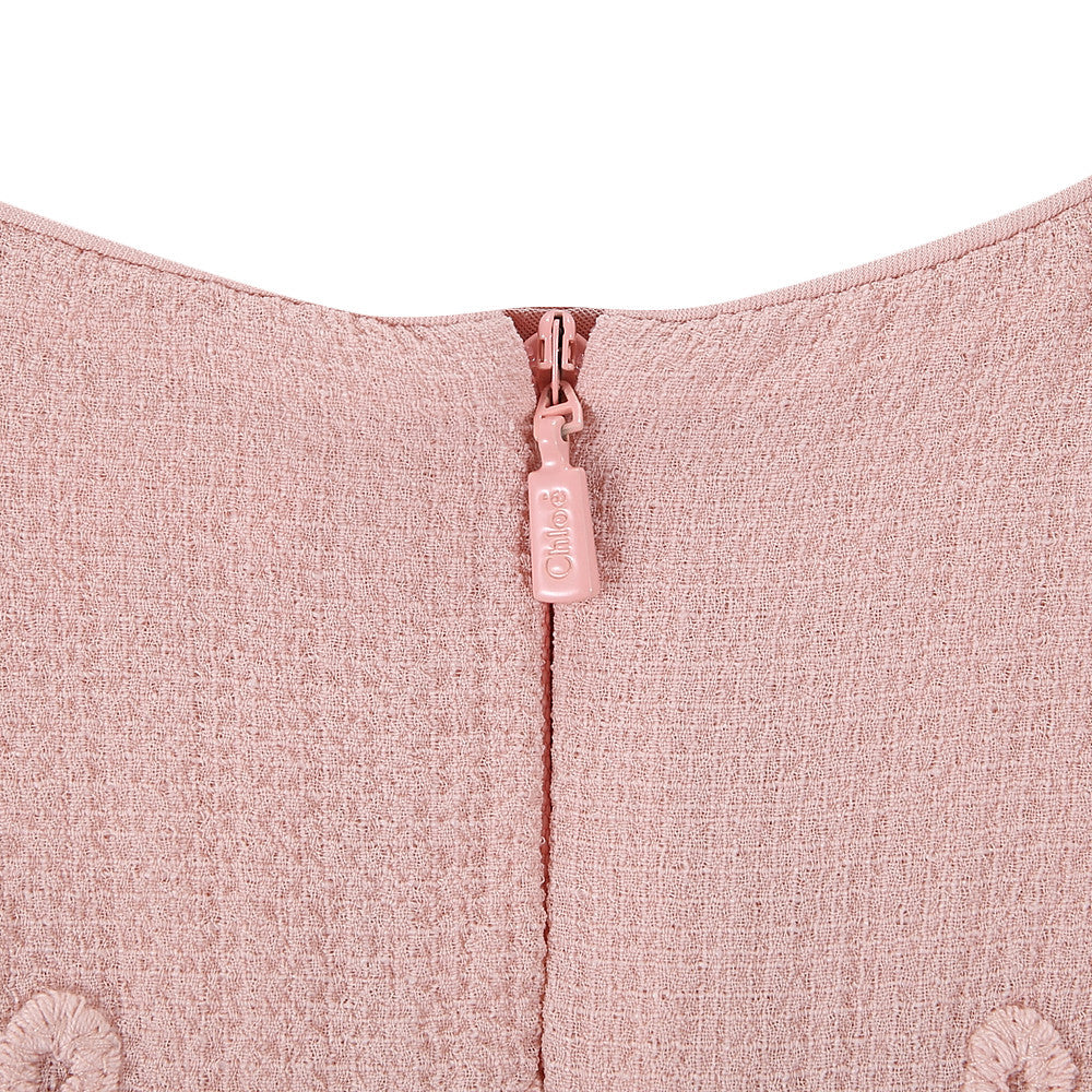 Baby Girls Pink Lace Trims Rib Cuffs Dress - CÉMAROSE | Children's Fashion Store - 6
