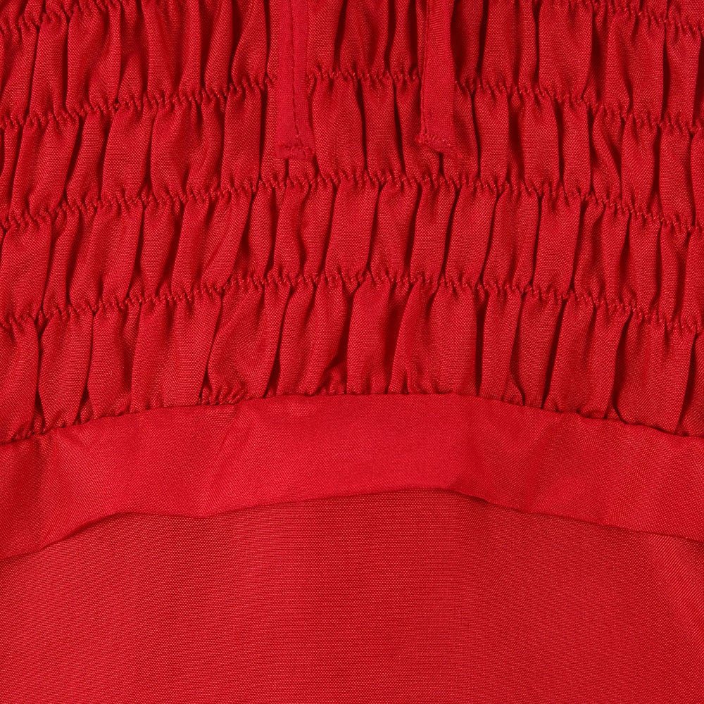 Girls Red Frill Trims Silk Blouse - CÉMAROSE | Children's Fashion Store - 3
