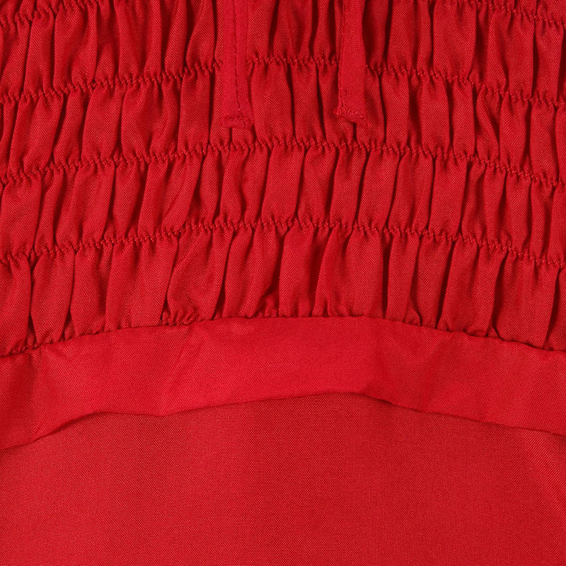 Girls Red Frill Trims Silk Blouse - CÉMAROSE | Children's Fashion Store - 3