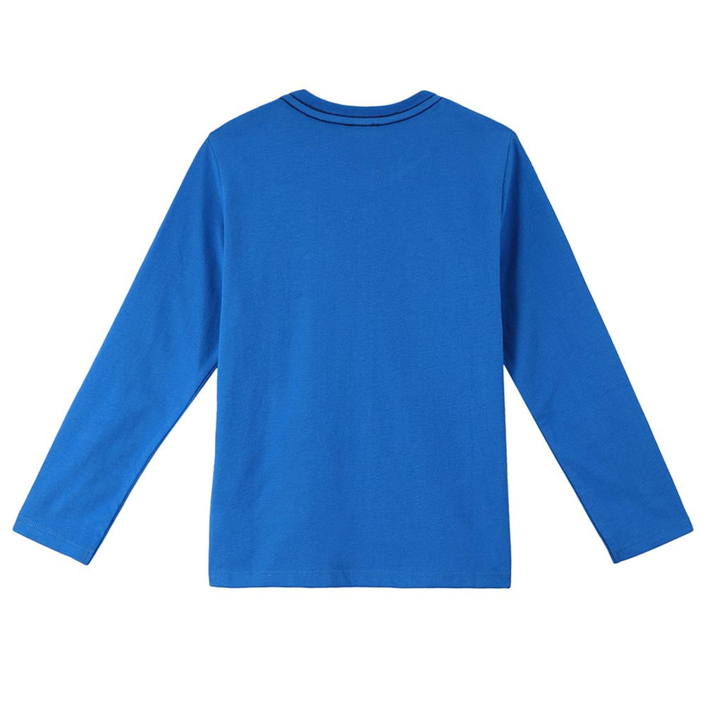Boys Blue Zebra Printed Trims Cotton T-Shirt - CÉMAROSE | Children's Fashion Store - 2