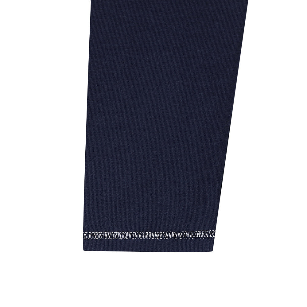 Baby Girls Dark Blue Cat Face Trims Cotton T-Shirt - CÉMAROSE | Children's Fashion Store - 5