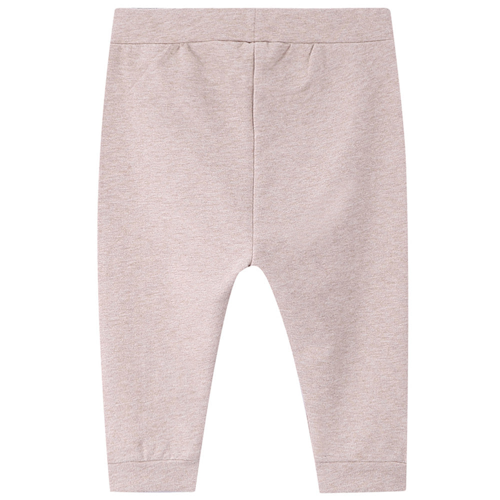 Baby Boys Grey Ribbed Cuffs Cotton Trousers - CÉMAROSE | Children's Fashion Store - 2