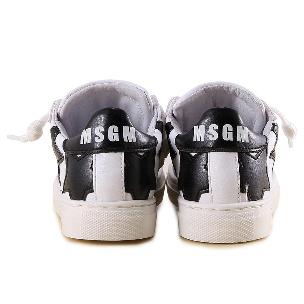 Boys White Sneaker With Black Star Trims - CÉMAROSE | Children's Fashion Store - 4