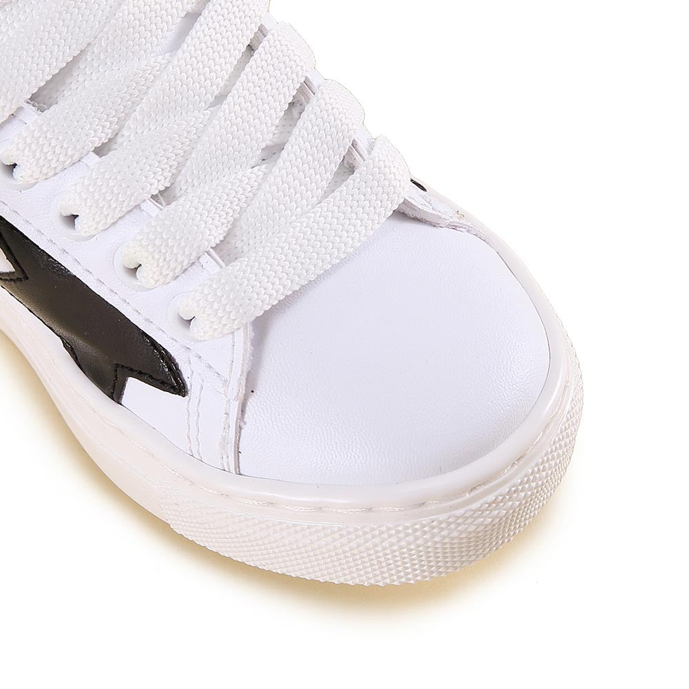 Boys White Sneaker With Black Star Trims - CÉMAROSE | Children's Fashion Store - 5