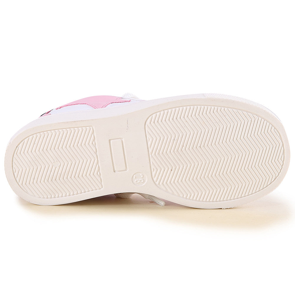 Girls White Sneaker With Pink Star Trims - CÉMAROSE | Children's Fashion Store - 6