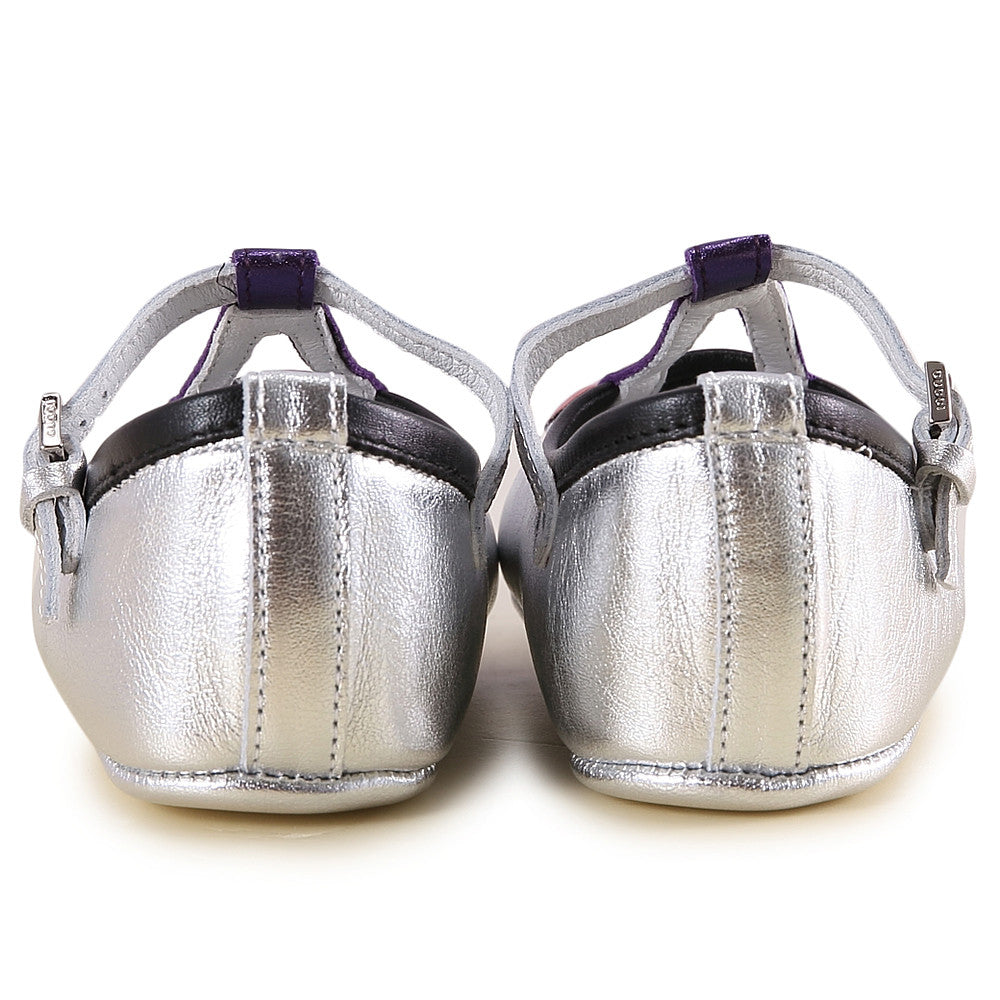 Baby Girls Silver Cherry Leather Shoes - CÉMAROSE | Children's Fashion Store - 4