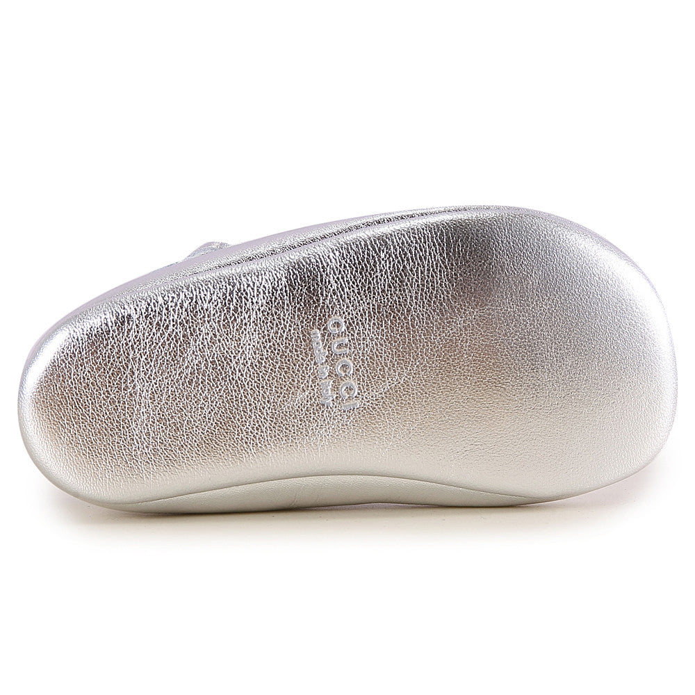 Baby Girls Silver Cherry Leather Shoes - CÉMAROSE | Children's Fashion Store - 6