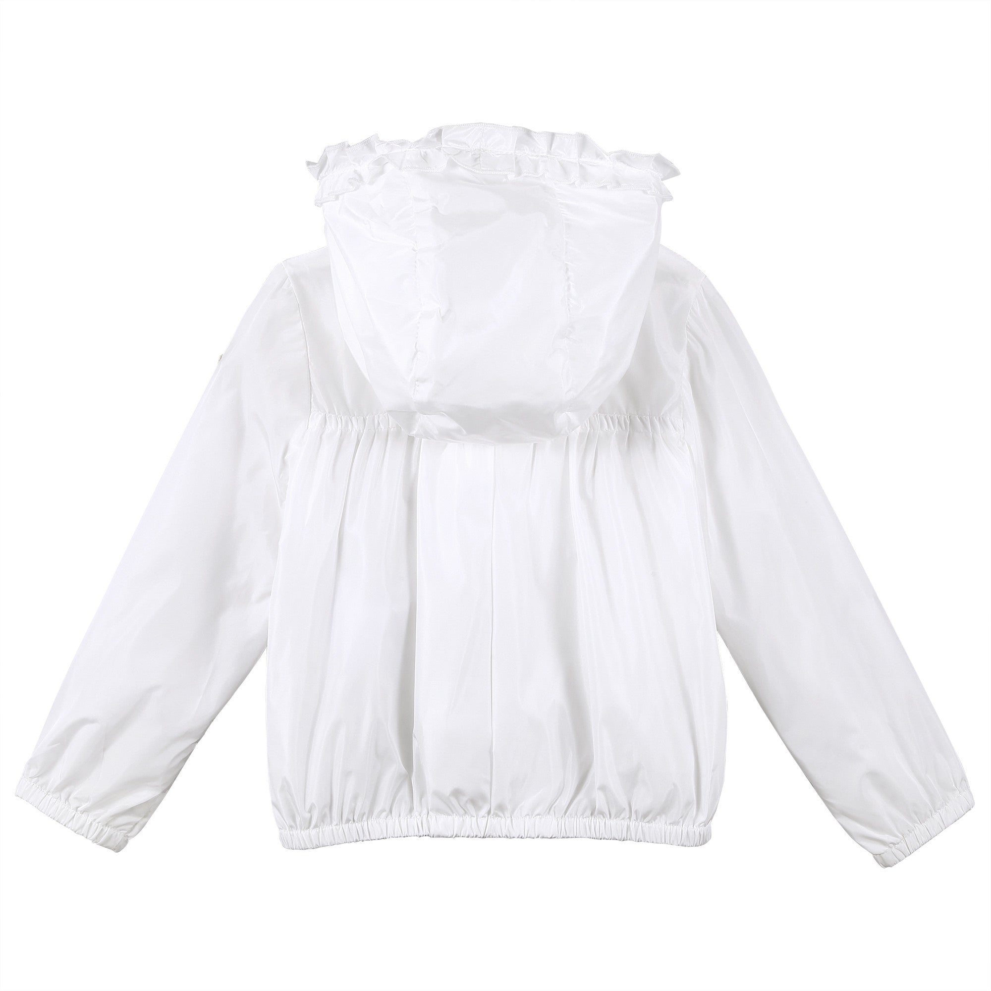 Baby Girls White Frilly Hooded 'Darma' Zip-Up Tops - CÉMAROSE | Children's Fashion Store - 2