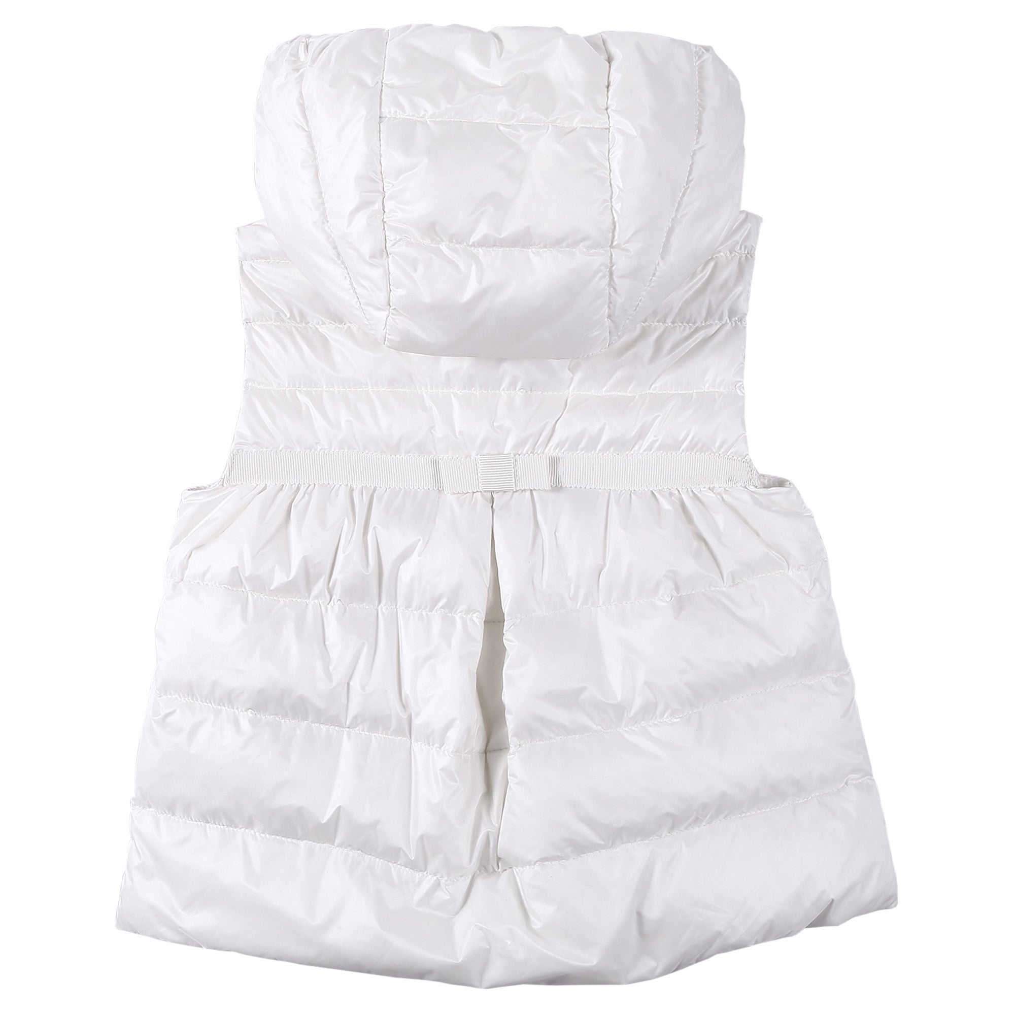 Baby Girls White Down Padded Hooded 'Suzette' Gilet - CÉMAROSE | Children's Fashion Store - 2
