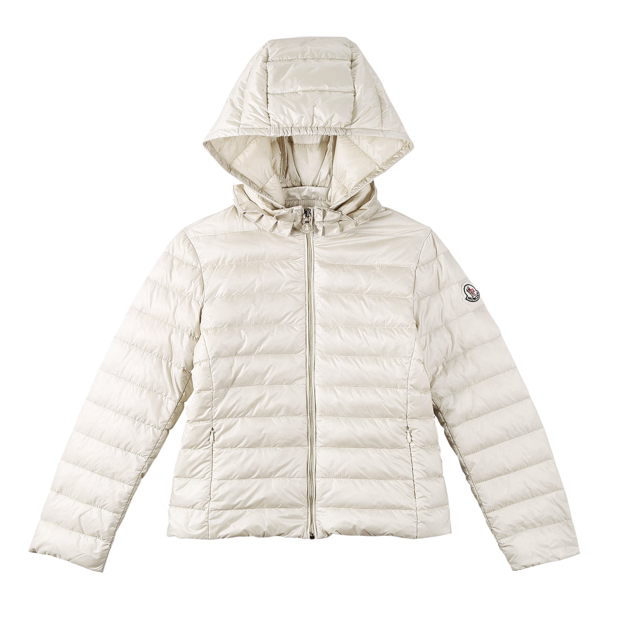 Girls Milk White Down Padded Hooded 'Iraida' Jackets - CÉMAROSE | Children's Fashion Store - 1