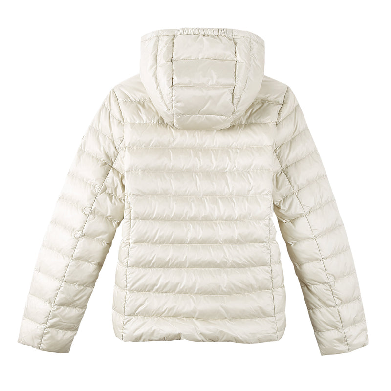 Girls Milk White Down Padded Hooded 'Iraida' Jackets - CÉMAROSE | Children's Fashion Store - 2