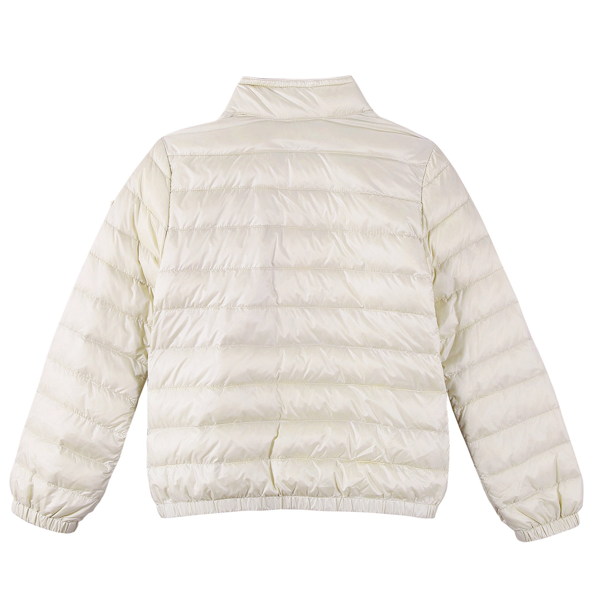 Girls Milk White Down Padded 'Lans' Jacket With Patch Pocket - CÉMAROSE | Children's Fashion Store - 2