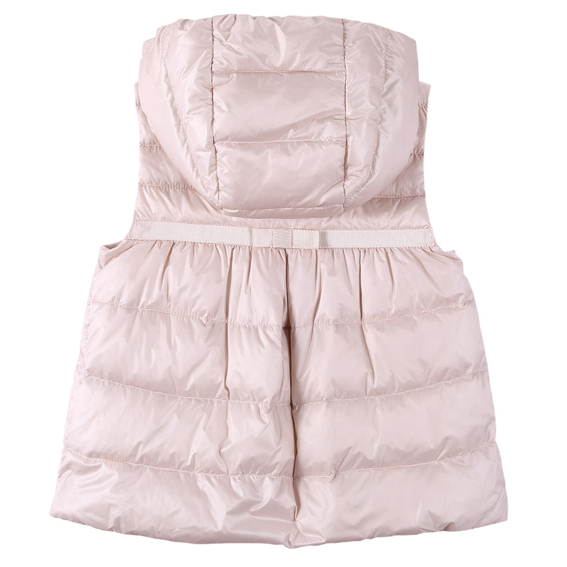 Baby Girls Light Pink Down Padded Hooded 'Suzette' Gilet - CÉMAROSE | Children's Fashion Store - 2