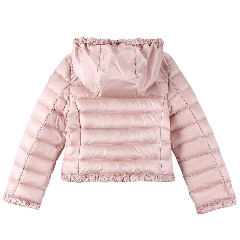 Baby Girls Pink Down Padded 'Flavienne' Jacket With Frilly Cuffs - CÉMAROSE | Children's Fashion Store - 2