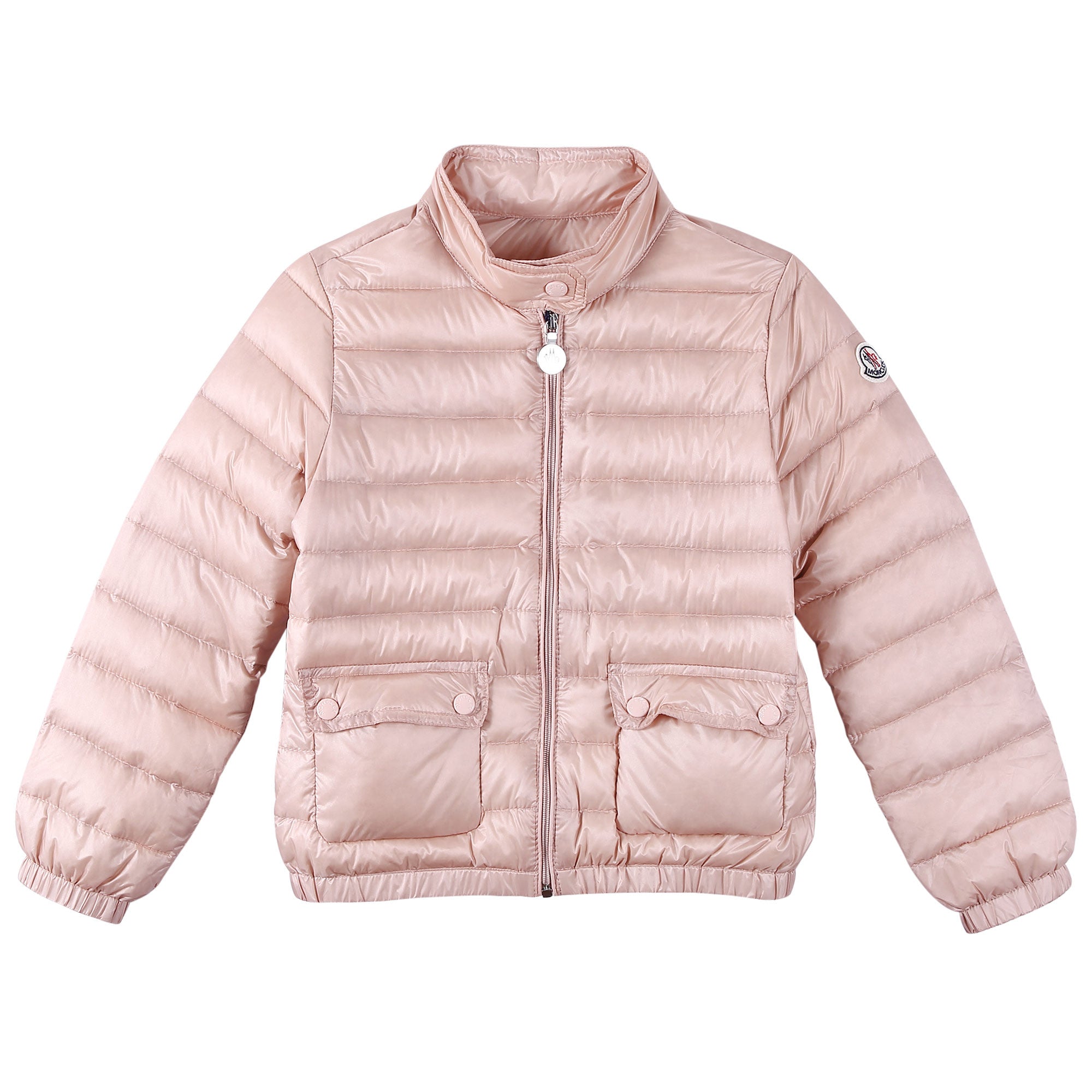 Girls Bright Pink Down Padded 'Lans' Jacket With Patch Pocket - CÉMAROSE | Children's Fashion Store - 1