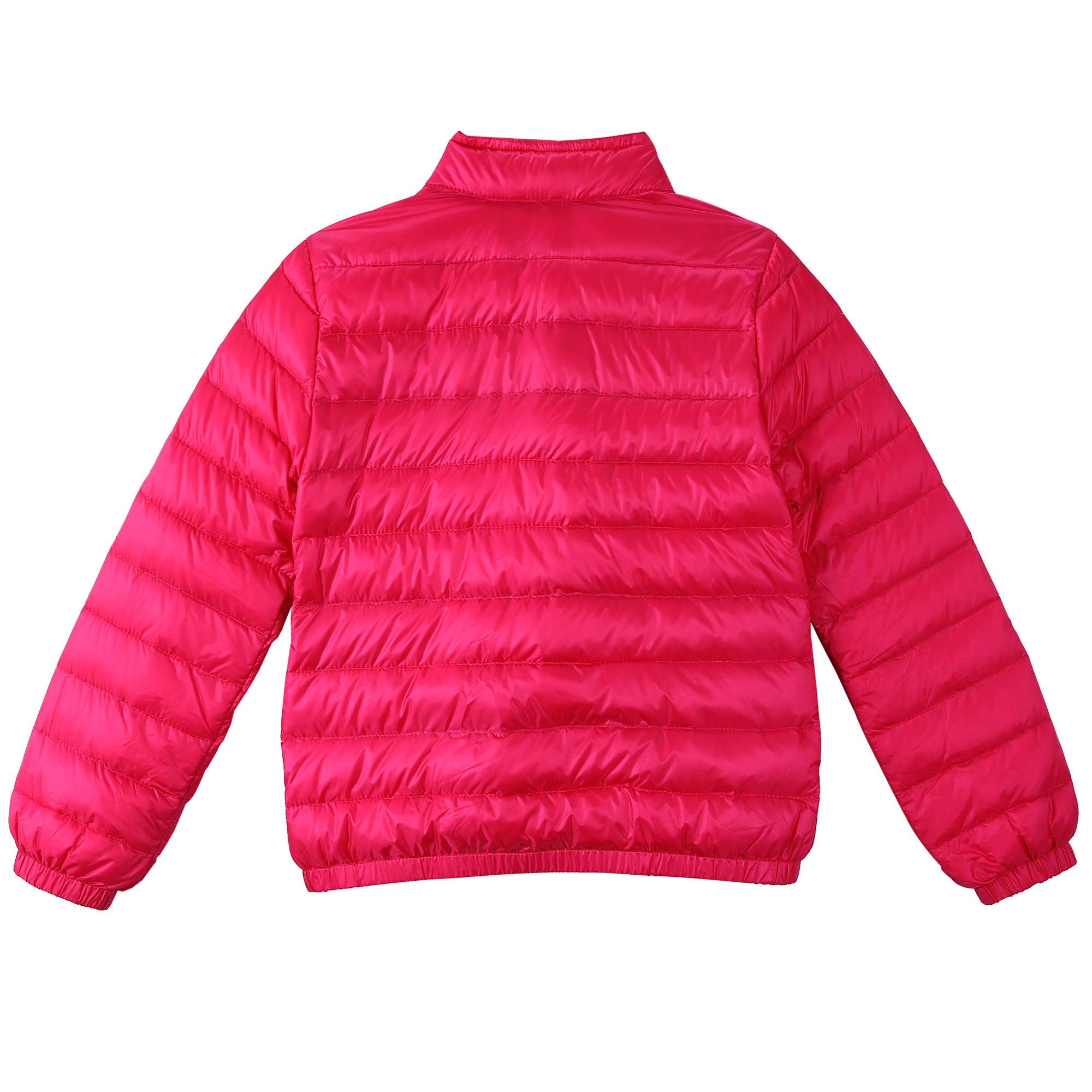 Girls Rose Red Down Padded 'Lans' Jacket With Patch Pocket - CÉMAROSE | Children's Fashion Store - 2