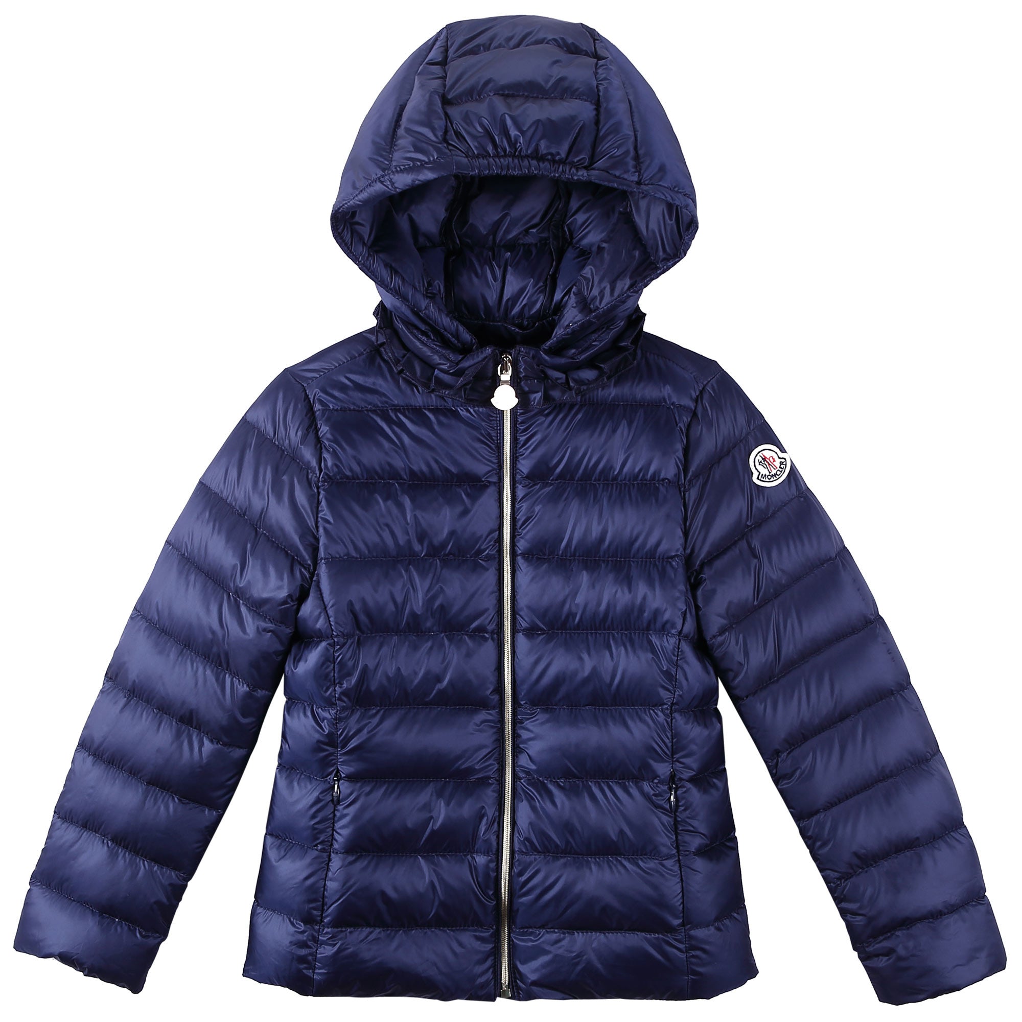 Girls Blue Down Padded Hooded 'Iraida' Jackets - CÉMAROSE | Children's Fashion Store - 1