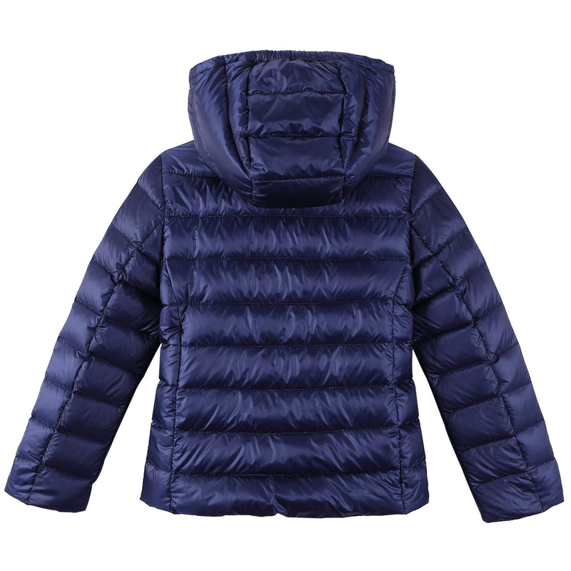 Girls Blue Down Padded Hooded 'Iraida' Jackets - CÉMAROSE | Children's Fashion Store - 2