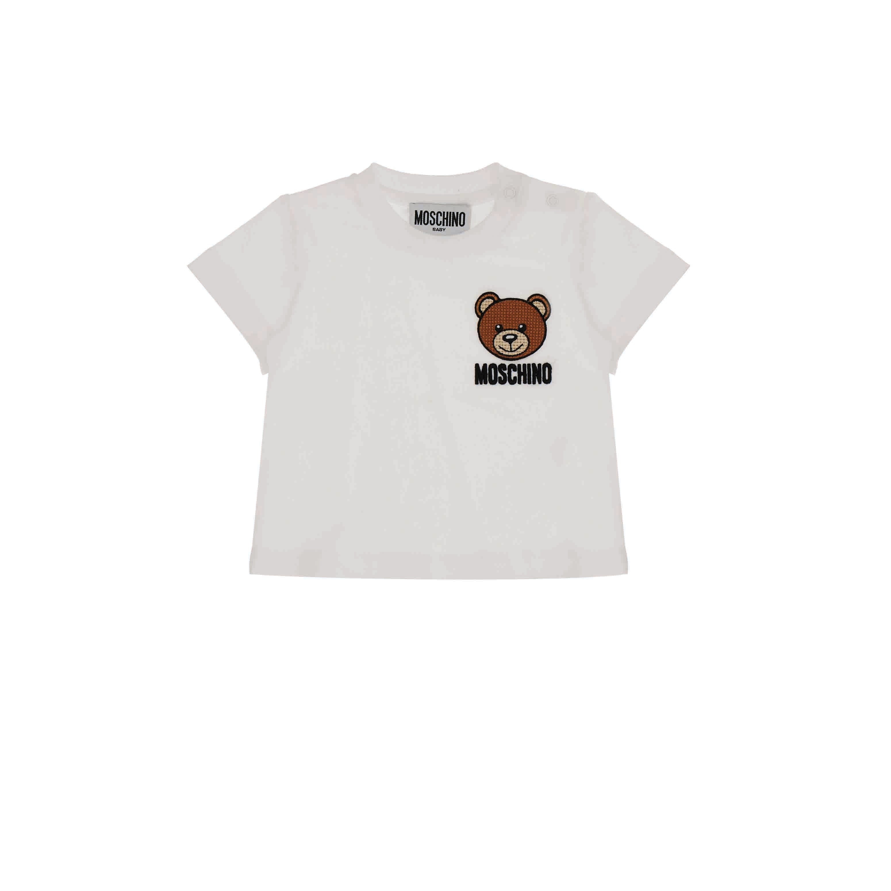 Baby Girls White Cotton T-Shirt