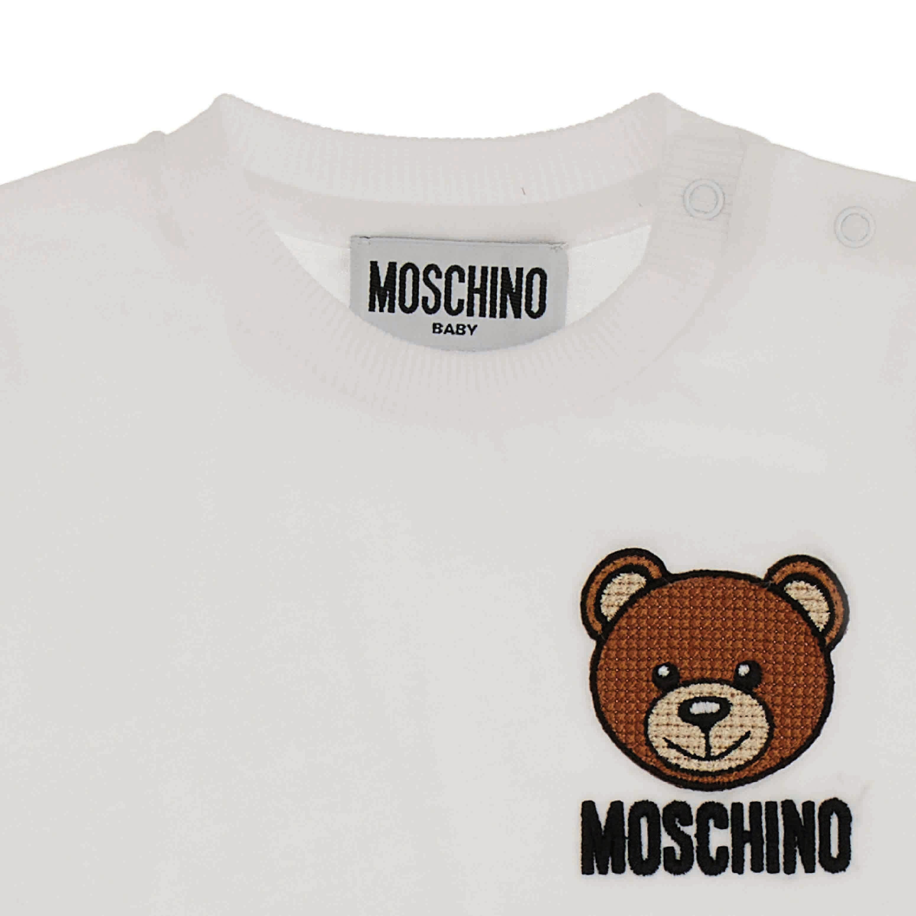 Baby Girls White Cotton T-Shirt