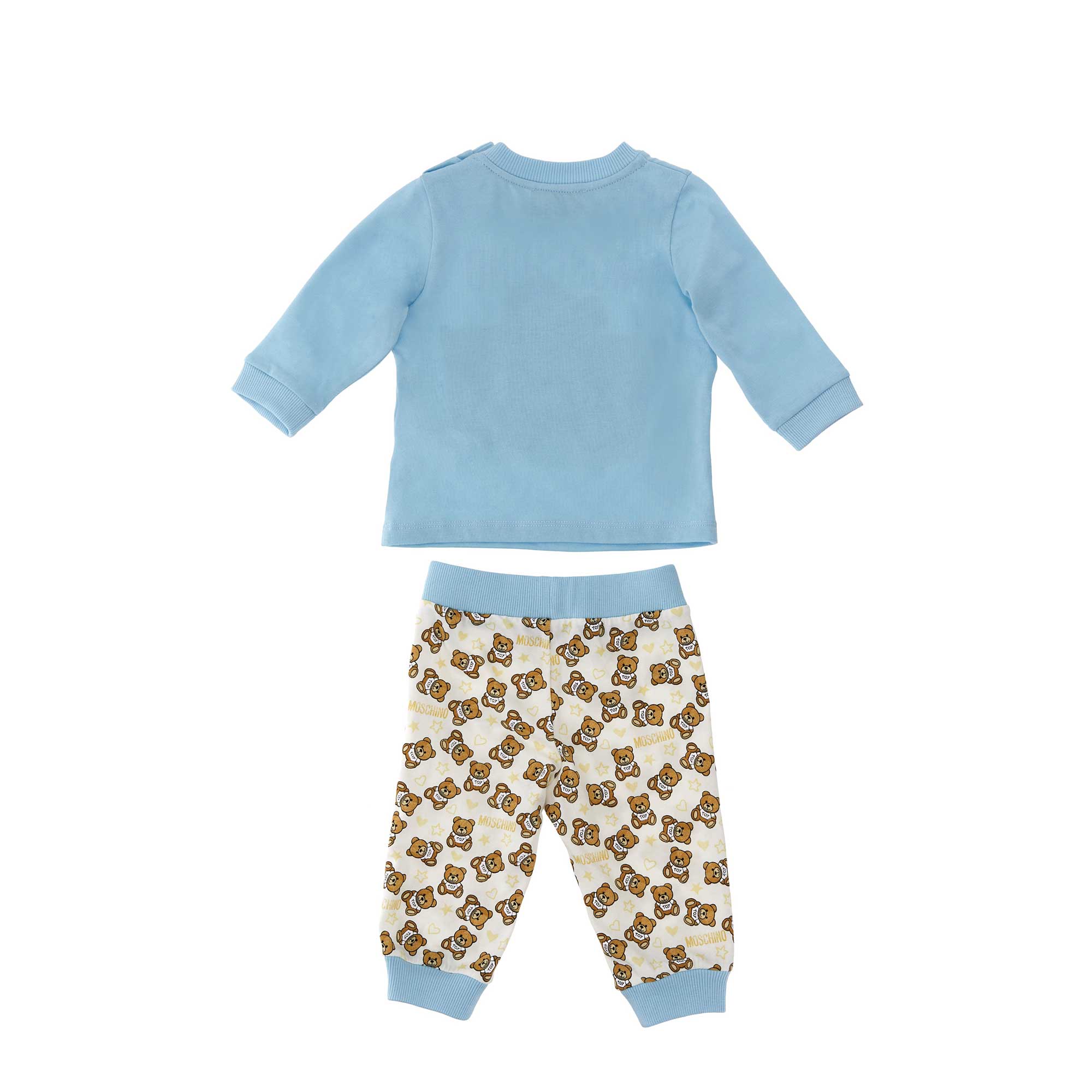 Baby Boys Blue Printed Cotton Set