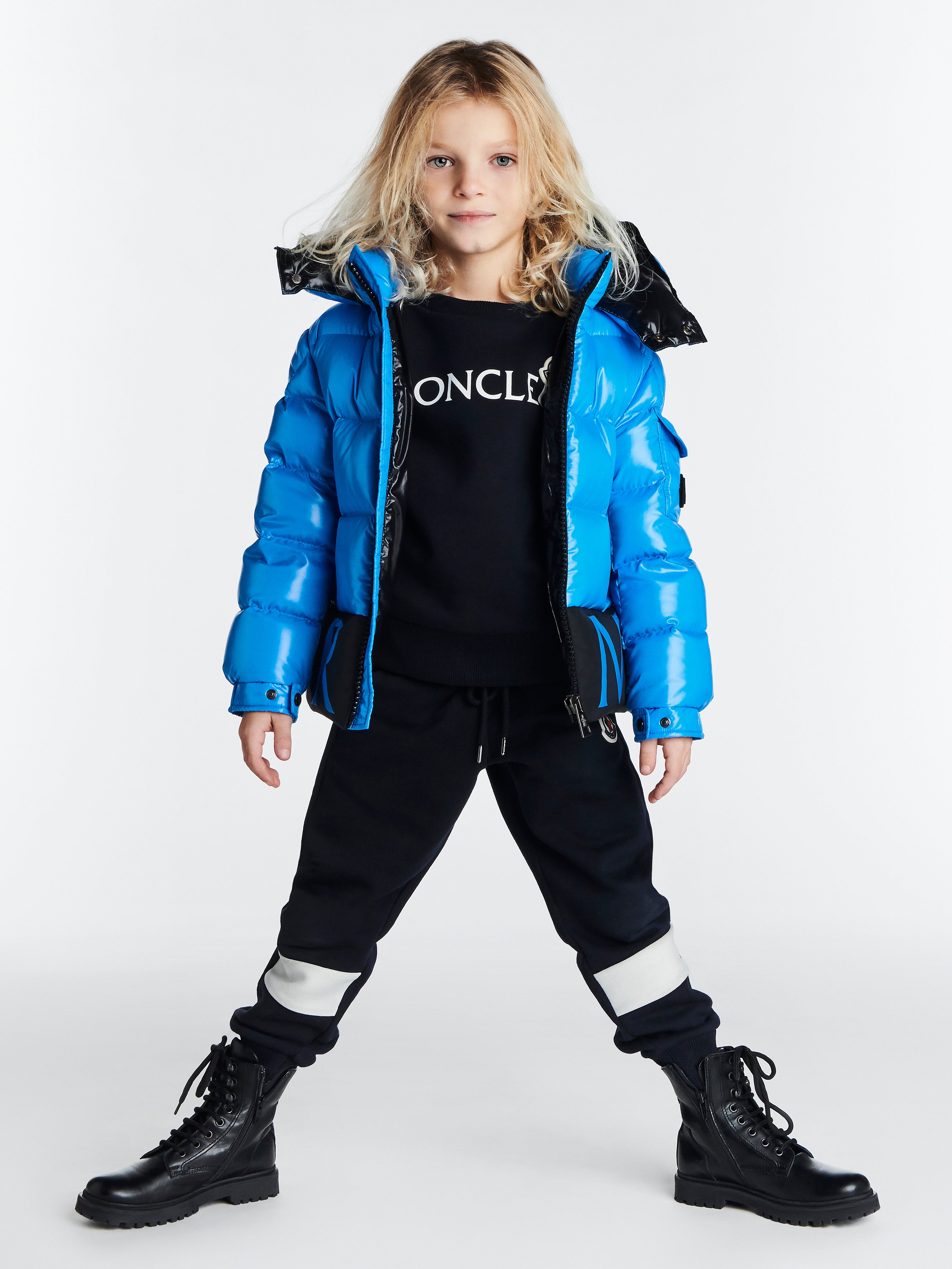 Girls Blue "PERVIN" Padded Down Jacket
