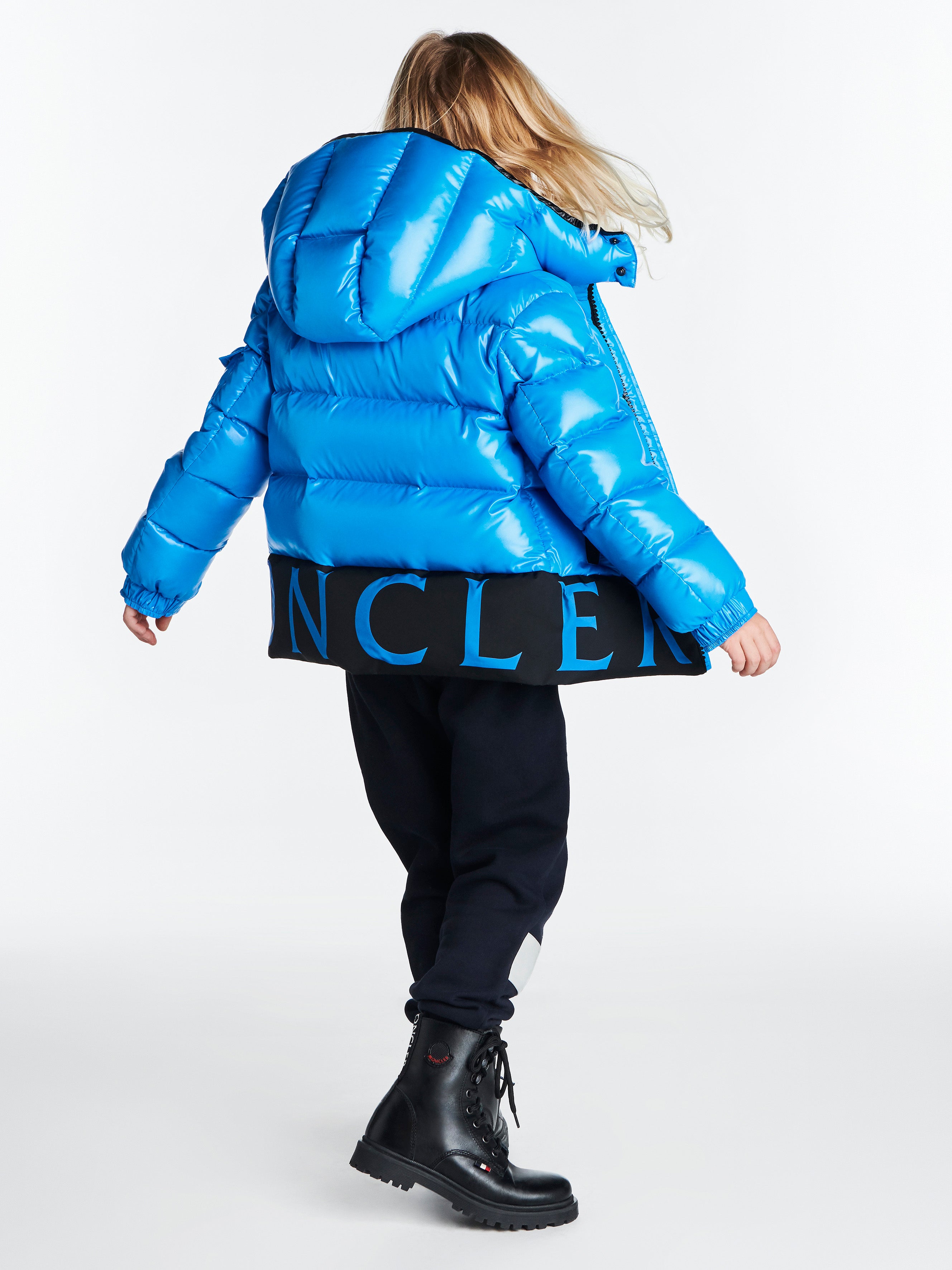 Girls Blue "PERVIN" Padded Down Jacket