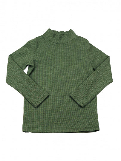 Boys Green Knit Bottoming Shirt