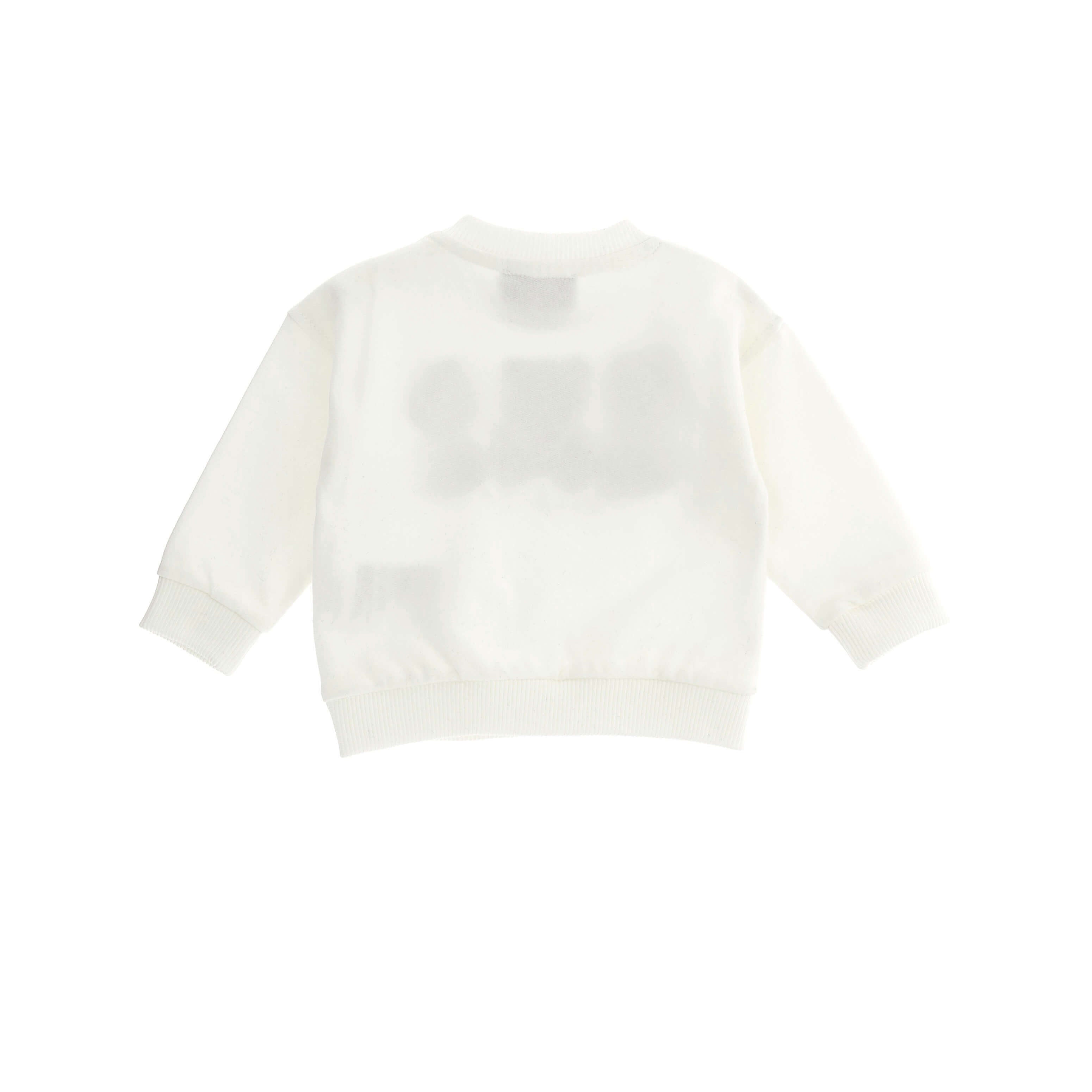 Baby Boys & Girls White Printed Cotton Sweatshirt